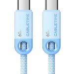 CABLETIME καλώδιο USB-C CT-CM60-PBW, 60W PD, 480Mbps, 1m, μπλε
