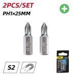 DELI σετ μύτες κατσαβιδιού DL251001, μαγνητικές, PH1x25mm, 2τμχ - Image 2