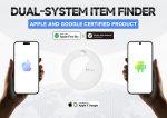 MILI κουδούνι ποδηλάτου με smart tag MiTag Duo, iOS & Android, Bluetooth tracker, μαύρο/λευκό - Image 4