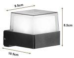 POWERTECH LED φωτιστικό τοίχου HLL-0157, 7W, 4000K, 560lm, IP65, μαύρο - Image 5