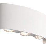 POWERTECH LED φωτιστικό τοίχου HLL-0160, 6W, 4000K, 510lm, IP65, λευκό