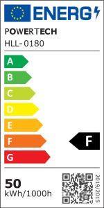 POWERTECH LED φωτιστικό οροφής HLL-0180, 50W, 4000K, Φ60cm x 120cm, μαύρο - Image 4