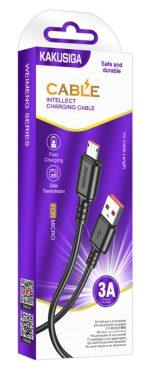 KAKUSIGA καλώδιο micro USB σε USB KSC-982, 3A, 480Mbps, 1m, μαύρο - Image 3