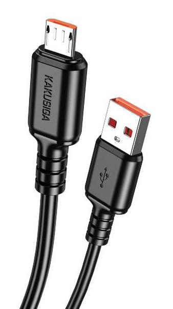 KSC-982-M-BK KAKUSIGA καλώδιο micro USB σε USB KSC-982, 3A, 480Mbps, 1m, μαύρο - Image 1