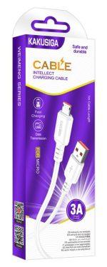 KAKUSIGA καλώδιο micro USB σε USB KSC-982, 3A, 480Mbps, 1m, λευκό - Image 3