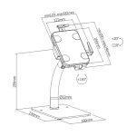 BRATECK επιτραπέζια βάση tablet PAD33-03, αντικλεπτική, 7.9-11", μαύρη - Image 6