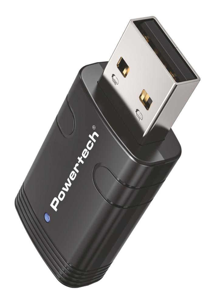PT-1387 POWERTECH ασύρματος USB αντάπτορας δικτύου & Bluetooth 5.3 PT-1387, 900Mbps WiFi 6 - Image 1