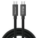 POWERTECH καλώδιο USB-C PTR-0165, USB4, 240W, 40Gbps, 8K/60Hz, 1m, μαύρο