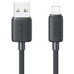 USAMS καλώδιο Lightning σε USB US-SJ689, 2.4A, 480Mbps, 1m, μαύρο