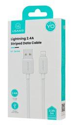 USAMS καλώδιο Lightning σε USB US-SJ689, 2.4A, 480Mbps, 1m, λευκό - Image 4