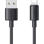 USAMS καλώδιο Lightning σε USB US-SJ709, 2.4A, 480Mbps, 1m, μαύρο