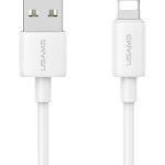 USAMS καλώδιο Lightning σε USB US-SJ709, 2.4A, 480Mbps, 1m, λευκό