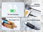 USAMS καλώδιο USB-C σε USB US-SJ732, 3A, 480Mbps, 1m, λευκό - Image 2