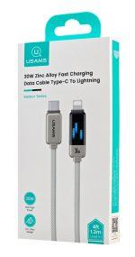 USAMS καλώδιο Lightning σε USB-C SJ743, 30W, 480Mbps, 1.2m, λευκό - Image 4