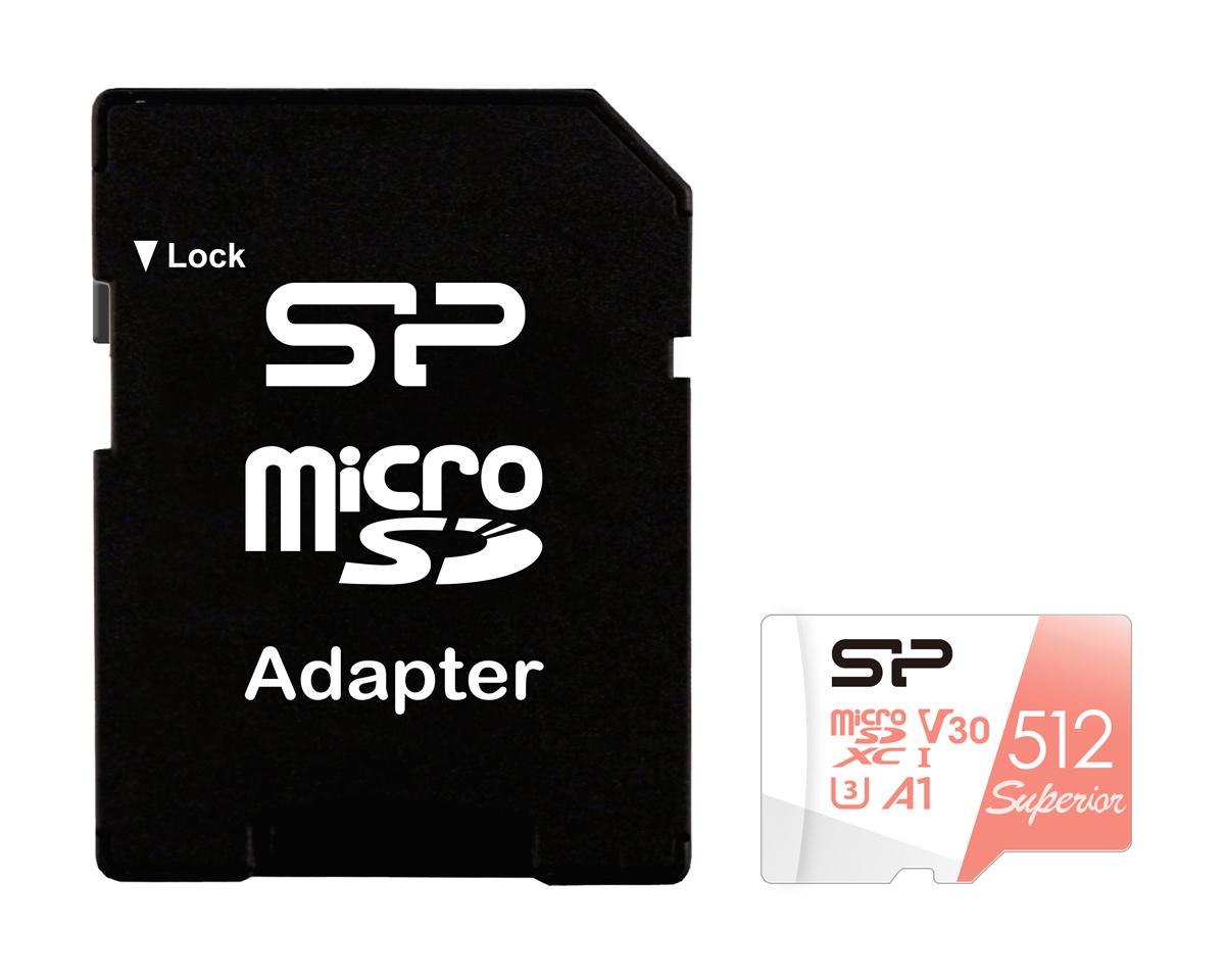 SP512GBSTXDV3V20SP SILICON POWER κάρτα μνήμης microSDXC Superior, 512GB, C10 UHS-I U3 A1 V30 - Image 1