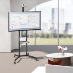 BRATECK βάση τηλεόρασης δαπέδου T1042T, 37-70", έως 45kg, με ράφια & ροδάκια - Image 2
