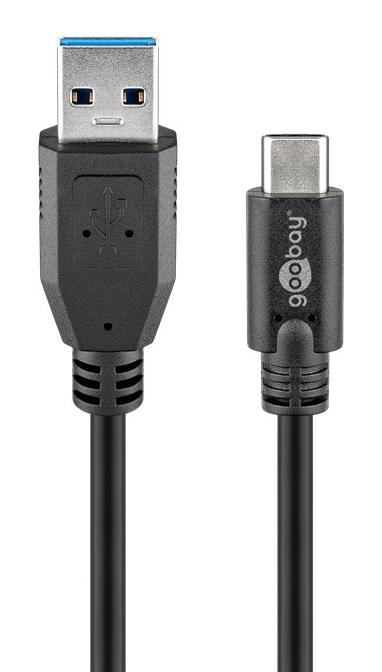 71221 GOOBAY καλώδιο USB σε USB-C 71221, 15W, 5Gbps, 2m, μαύρο - Image 1
