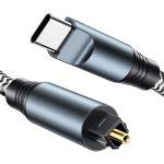POWERTECH καλώδιο ήχου USB-C σε Toslink CAB-UC091, 1m, γκρι
