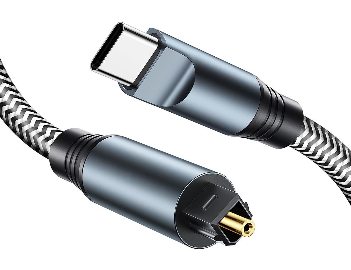 CAB-UC091 POWERTECH καλώδιο ήχου USB-C σε Toslink CAB-UC091, 1m, γκρι - Image 1