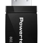 POWERTECH ασύρματος USB αντάπτορας δικτύου PT-1450, 1300Mbps dual band WiFi