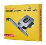 POWERTECH κάρτα επέκτασης δικτύου PCIe σε RJ45 PT-1453, 1000Mbps - Image 2