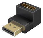 GOOBAY αντάπτορας DisplayPort 77130, 8K/144Hz, γωνιακός, μαύρος
