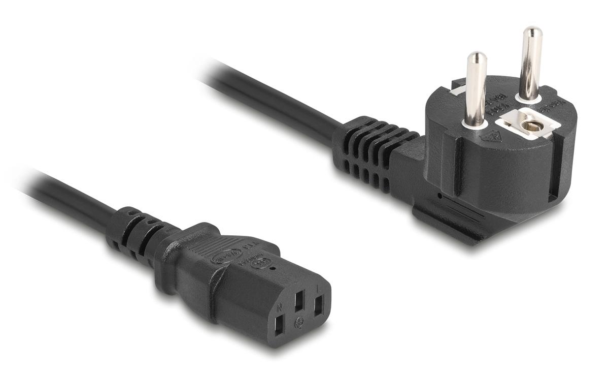 81567 DELOCK καλώδιο τροφοδοσίας 81567, 3x 1.00mm², 2m, μαύρο - Image 1