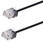 POWERTECH καλώδιο δικτύου CAB-N429, Cat 6A U/UTP, ultra slim, copper, 500MHz, 0.25m, μαύρο
