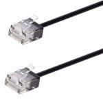 POWERTECH καλώδιο δικτύου CAB-N430, Cat 6A U/UTP, ultra slim, copper, 500MHz, 0.50m, μαύρο