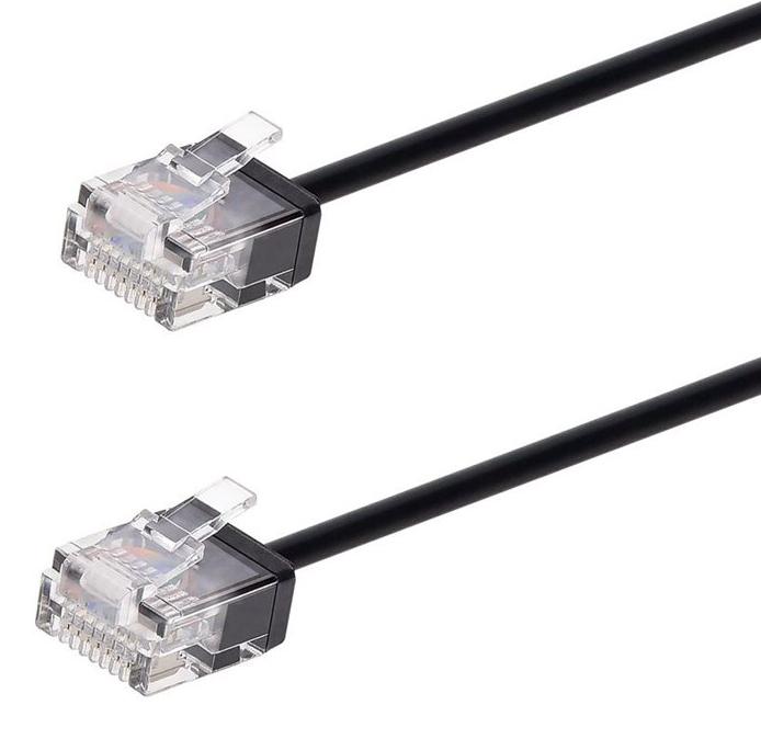 CAB-N431 POWERTECH καλώδιο δικτύου CAB-N431, Cat 6A U/UTP, ultra slim, copper, 500MHz, 1m, μαύρο - Image 1