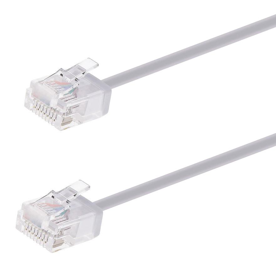 CAB-N444 POWERTECH καλώδιο δικτύου CAB-N444, Cat 6A U/UTP, ultra slim, copper, 500MHz, 7.5m, γκρι - Image 1