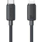 USAMS καλώδιο Lightning σε USB-C US-SJ692, 30W, 480Mbps, 1m, μαύρο
