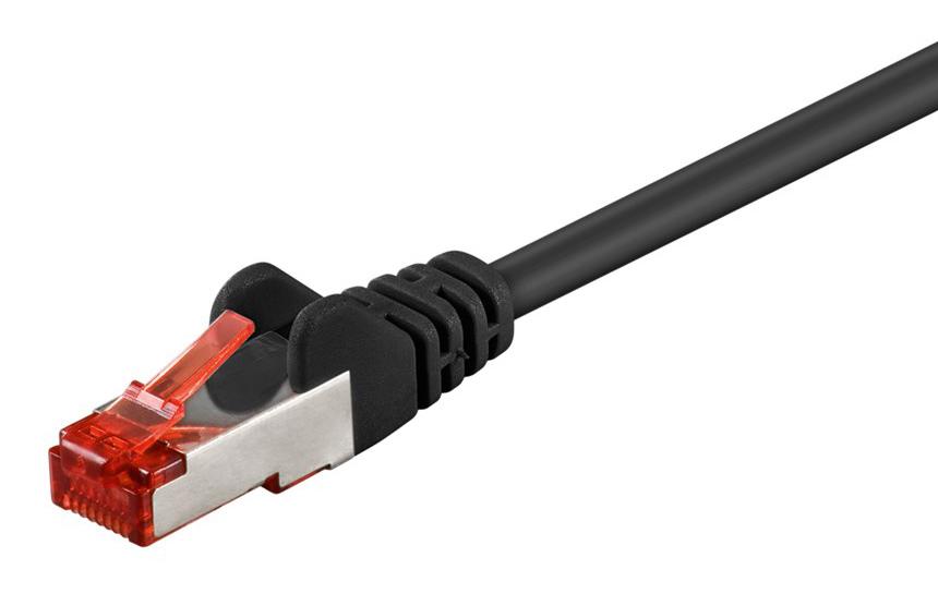 68693 GOOBAY καλώδιο δικτύου 68693, CAT 6 S/FTP, copper, 250MHz, 1m, μαύρο - Image 1