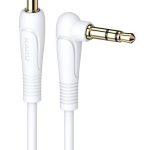 KAKUSIGA καλώδιο ήχου 3.5mm KSC-521, AUX, 90°, HiFi 1m, λευκό