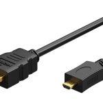 GOOBAY καλώδιο micro HDMI σε HDMI 53781 με Ethernet, 4K/60Hz, 1m, μαύρο