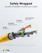 GOOBAY καλώδιο δικτύου 68299, CAT 6 S/FTP, copper, 250MHz, 0.50m, κίτρινο - Image 4