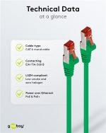 GOOBAY καλώδιο δικτύου 93213, CAT 6 S/FTP, copper, 250MHz, 0.25m, πράσινο - Image 6