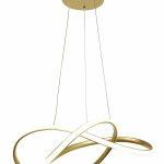 POWERTECH LED φωτιστικό οροφής HLL-0208, 48W, 4000K, Φ50cm x 120cm, χρυσό