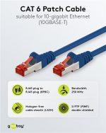 GOOBAY καλώδιο δικτύου 68270, CAT 6 S/FTP, copper, 250MHz, 5m, μπλε - Image 2