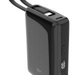 SILICON POWER power bank CP10 με καλώδιο USB-C, 2x θύρες εξόδου, 10000mAh, 20W, μαύρο