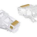POWERTECH βύσμα RJ45 CAB-N447, ανοιχτού τύπου, Cat 6/6a UTP, διάφανο, 50τμχ