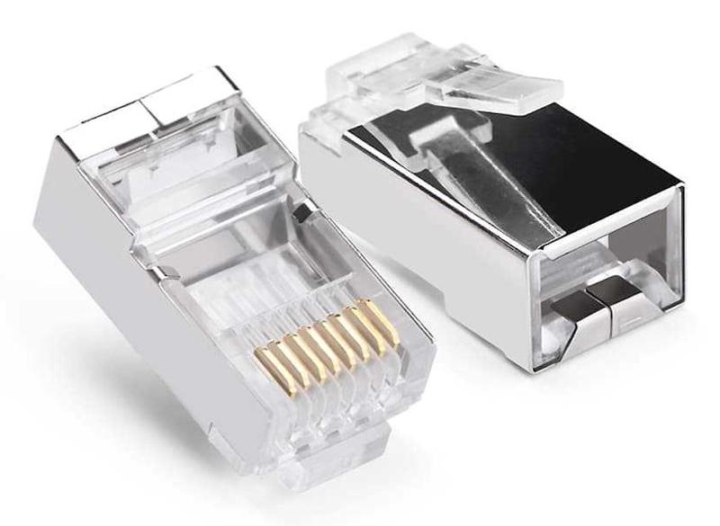 CAB-N448 POWERTECH βύσμα RJ45 CAB-N448, ανοιχτού τύπου, Cat 6/6a FTP, μεταλλικό, ασημί, 50τμχ - Image 1