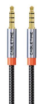 CABLETIME καλώδιο ήχου 3.5mm CT-AM35M, gold plated, 1.5m, μαύρο