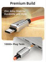 CABLETIME καλώδιο USB-C CT-CM240-ZSW2, 240W, 480Mbps, 2m, λευκό - Image 5