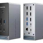 CABLETIME docking station CT-DK181-AG, 16 θυρών, USB-C σύνδεση, 100W PD, 1000Mbps, MST, γκρι