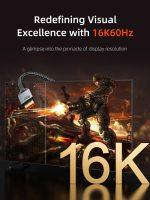 CABLETIME καλώδιο DisplayPort 2.1 CT-DP16K, VESA Certified, 16K/60Hz, 80 Gbps, 2m, μαύρο - Image 3