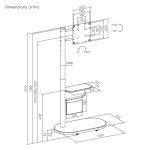 BRATECK βάση τηλεόρασης δαπέδου FS54-22T-02W, 17-43", έως 15kg, με ράφι & ροδάκια, μαύρη - Image 6