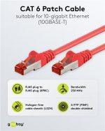 GOOBAY καλώδιο δικτύου 93214, CAT 6 S/FTP, copper, 250MHz, 0.25m, κόκκινο - Image 2
