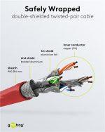 GOOBAY καλώδιο δικτύου 93214, CAT 6 S/FTP, copper, 250MHz, 0.25m, κόκκινο - Image 4