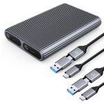 ORICO θήκη για 2x M.2 NVME SSD AM2C3-2N, 10Gbps, tool free, γκρι